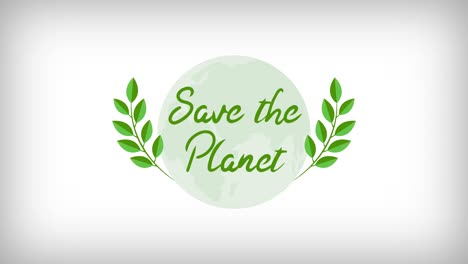 Save-the-planet-text,-globe-or-world-banner-with-transition-effect